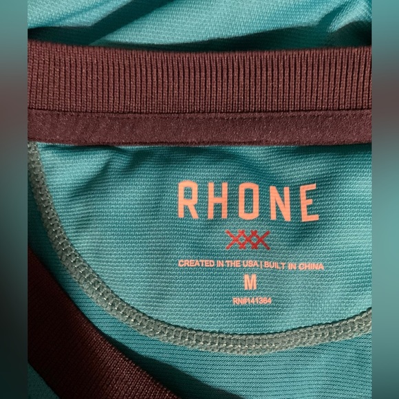** RHÔNE Blue Ringer Henley Shirt - Picture 3 of 10